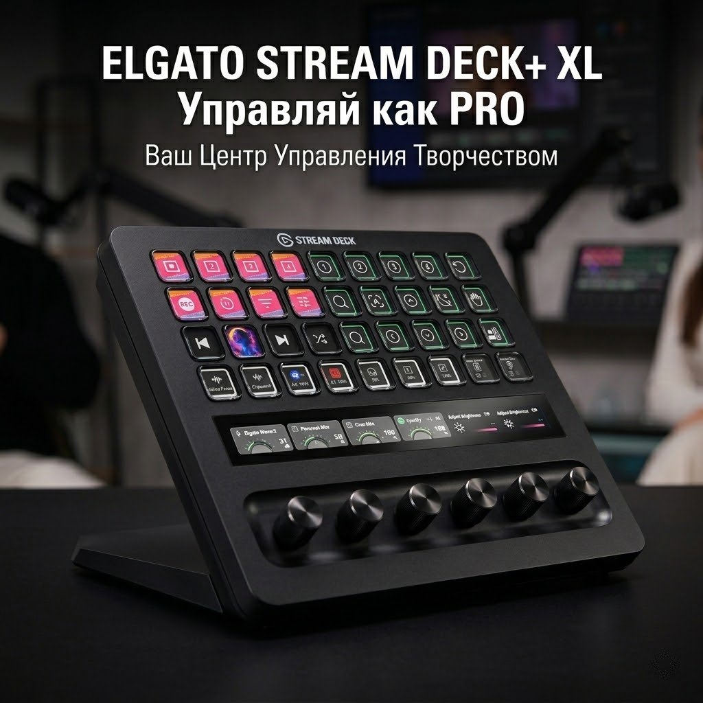 Контроллер для стриминга Elgato Stream Deck + XL черный