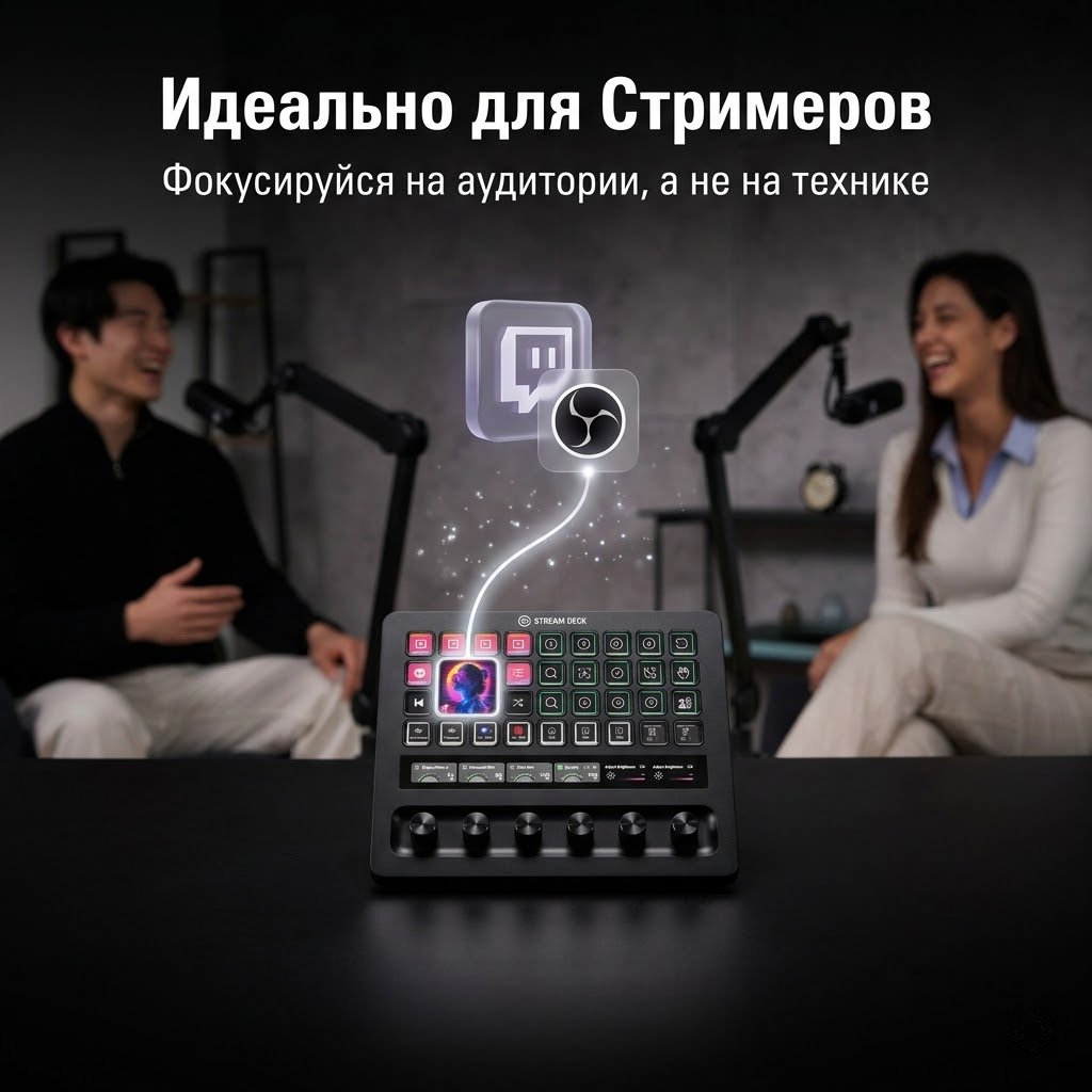 Контроллер для стриминга Elgato Stream Deck + XL черный