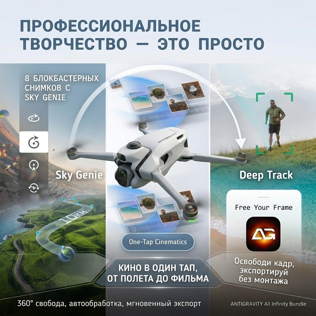 Дрон ANTIGRAVITY A1 Infinity Bundle белый купить,1128209