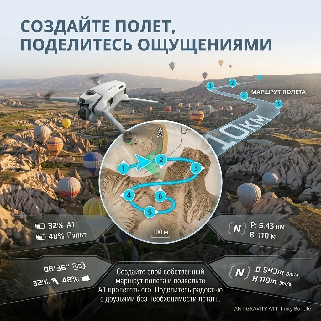 Дрон ANTIGRAVITY A1 Infinity Bundle белый купить,1128209
