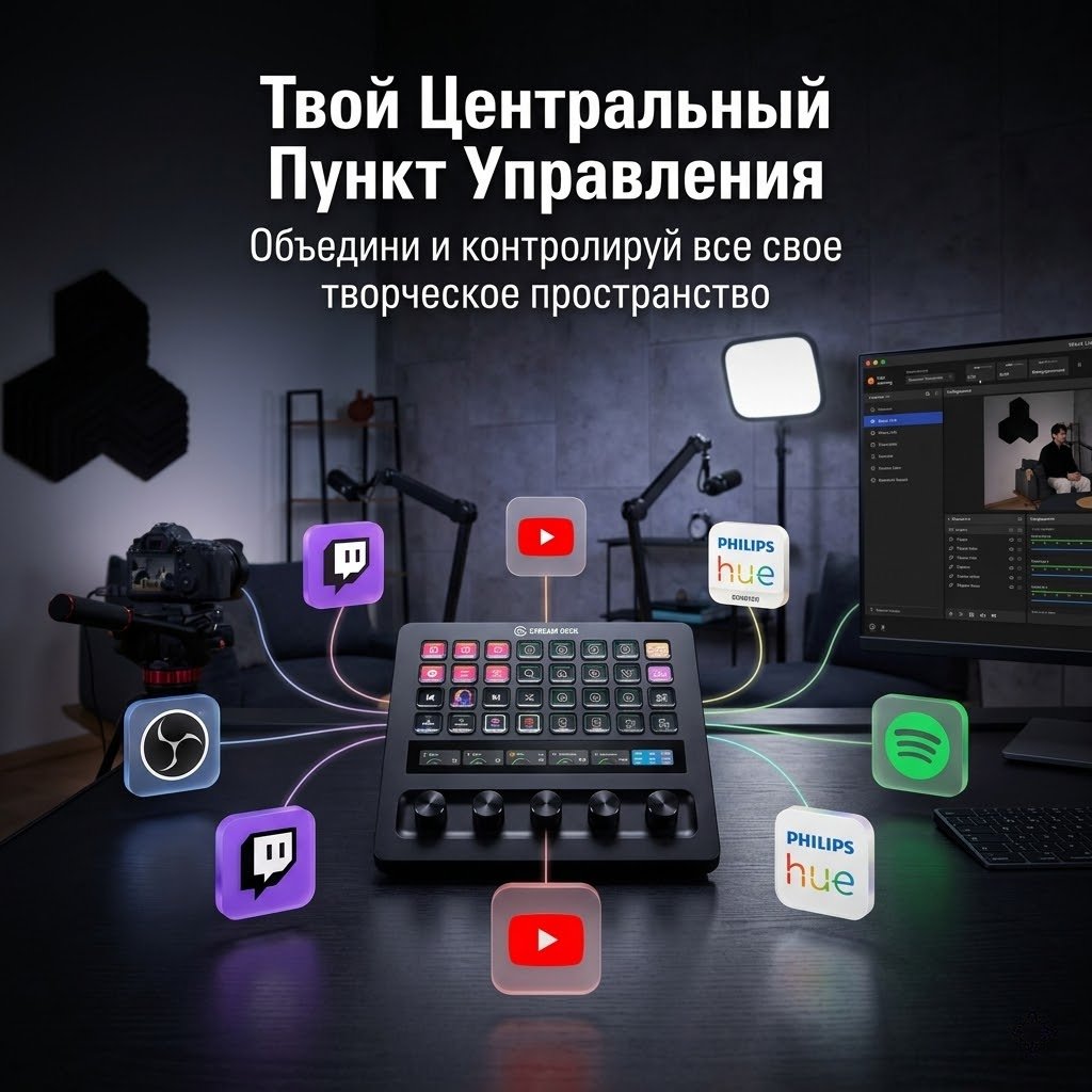 Контроллер для стриминга Elgato Stream Deck + XL черный купить,299000