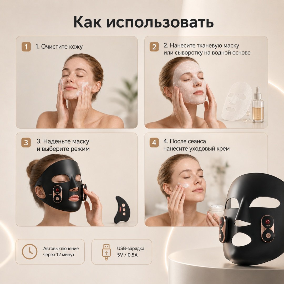 JOVS светодиодная маска для лица