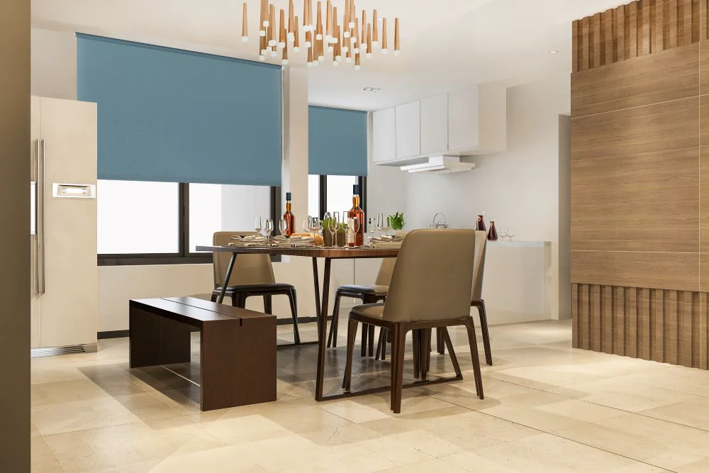 Рулонная штора Franc Gardiner Shantung 60х160см бирюзовая