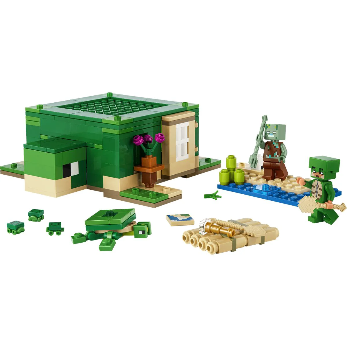 Конструктор LEGO Minecraft Пляжный дом черепахи 21254