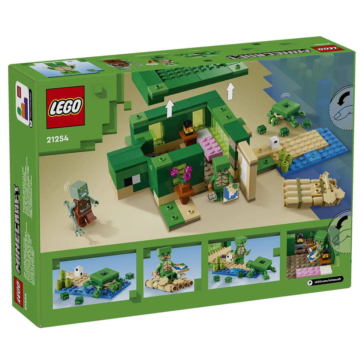 Конструктор LEGO Minecraft Пляжный дом черепахи 21254
