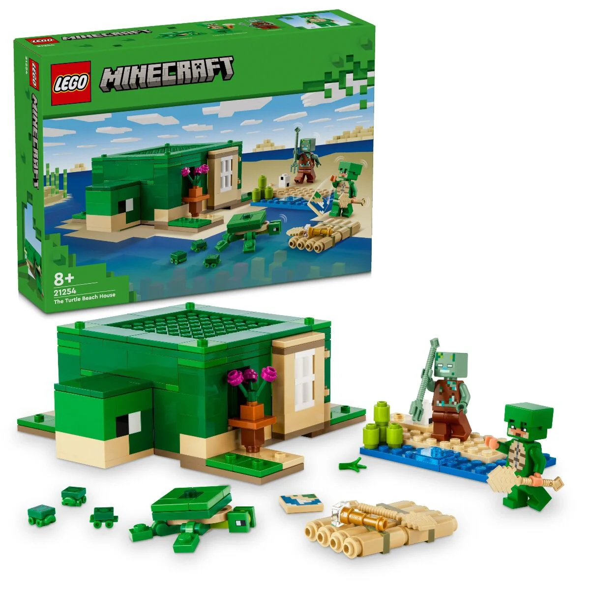 Конструктор LEGO Minecraft Пляжный дом черепахи 21254