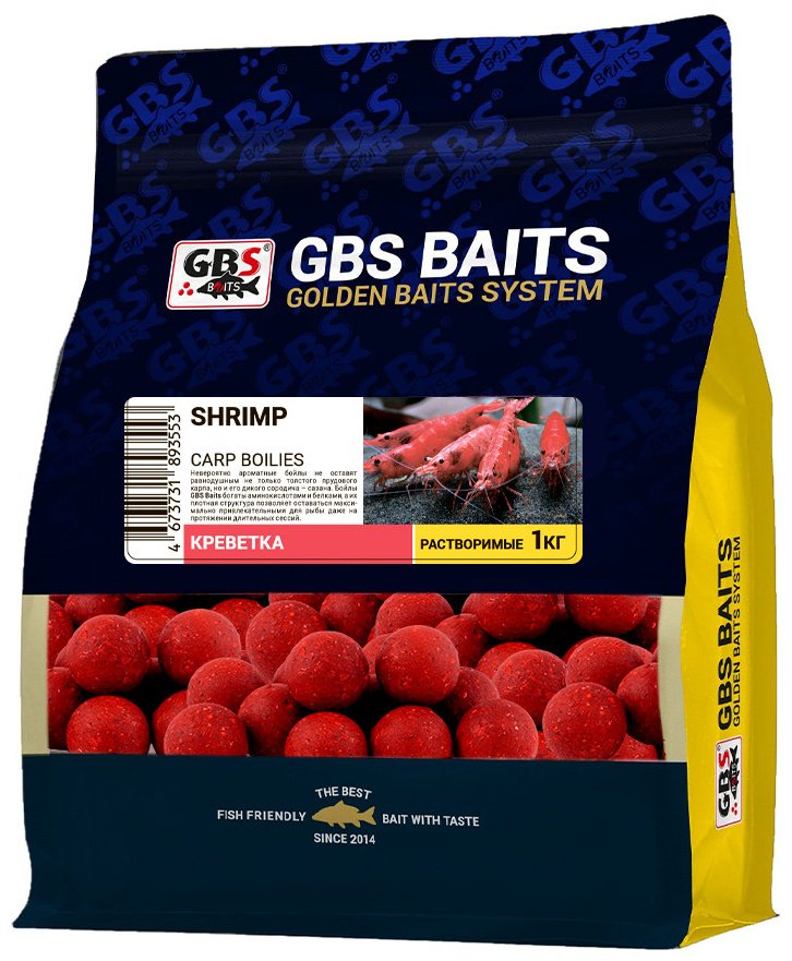 Прикормка GBS Baits Бойлы 24мм пылящие Креветка 1 кг купить,NaN