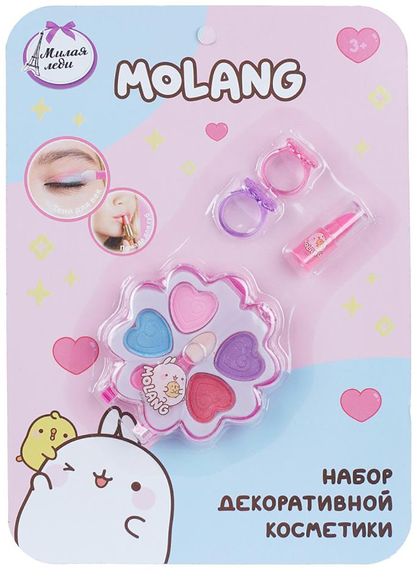 МИЛАЯ ЛЕДИ Molang. Тени для век, 4-х цветов "Цветочек" тени 3+ купить,NaN
