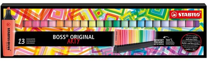 Маркер STABILO Boss Original Arty 7023-01-5-20, 23 шт, 2 мм, мультиколор купить,NaN