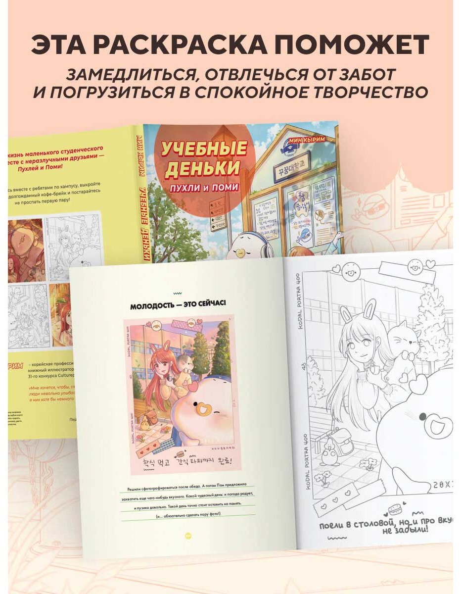 Раскраска Бомбора Мин Кырим: Учебные деньки Пухли и Поми. купить,NaN