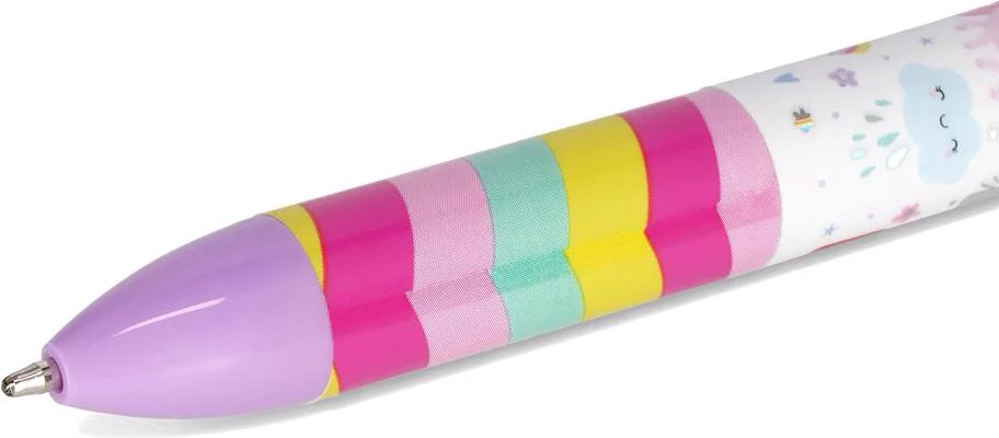 Ручка шариковая Legami Click-Clack, Unicorn, фиолетовый-розовый 1 шт, 1 мм, цвет чернил мультиколор купить,NaN