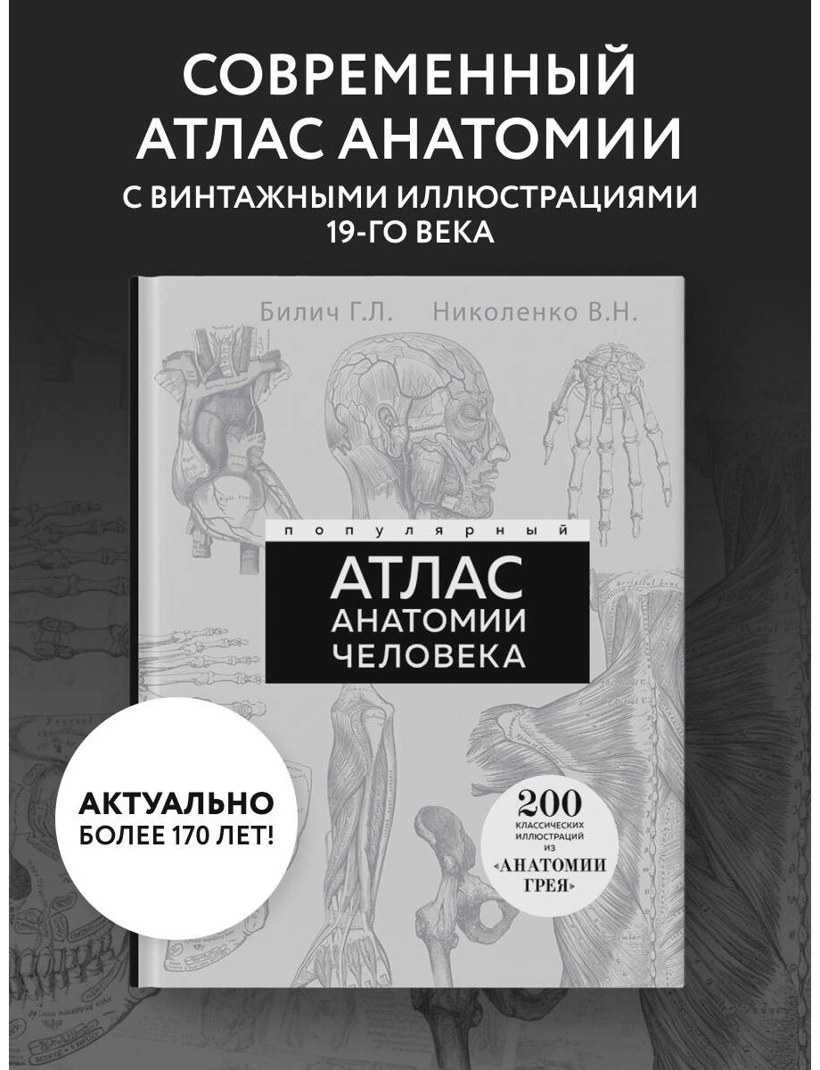 Книга Билич Г. Л., Николенко В. Н.: Популярный атлас анатомии человека. 200 классических иллюстраций из «Анатомии Грея» - ForteMarket Книга Билич Г. Л., Николенко В. Н.: Популярный атлас анатомии человека. 200 классических иллюстраций из «Анатомии Грея» купить,NaN
