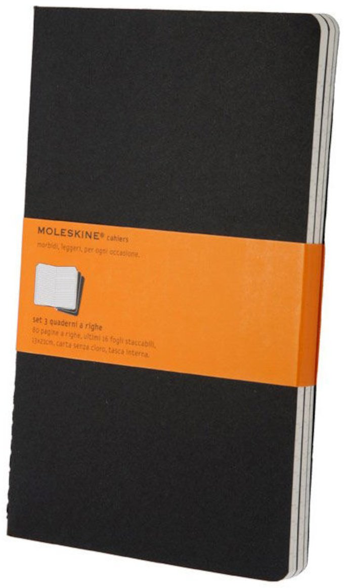 Записная книжка Moleskine однотонный, A5, 80 л, черный купить,NaN