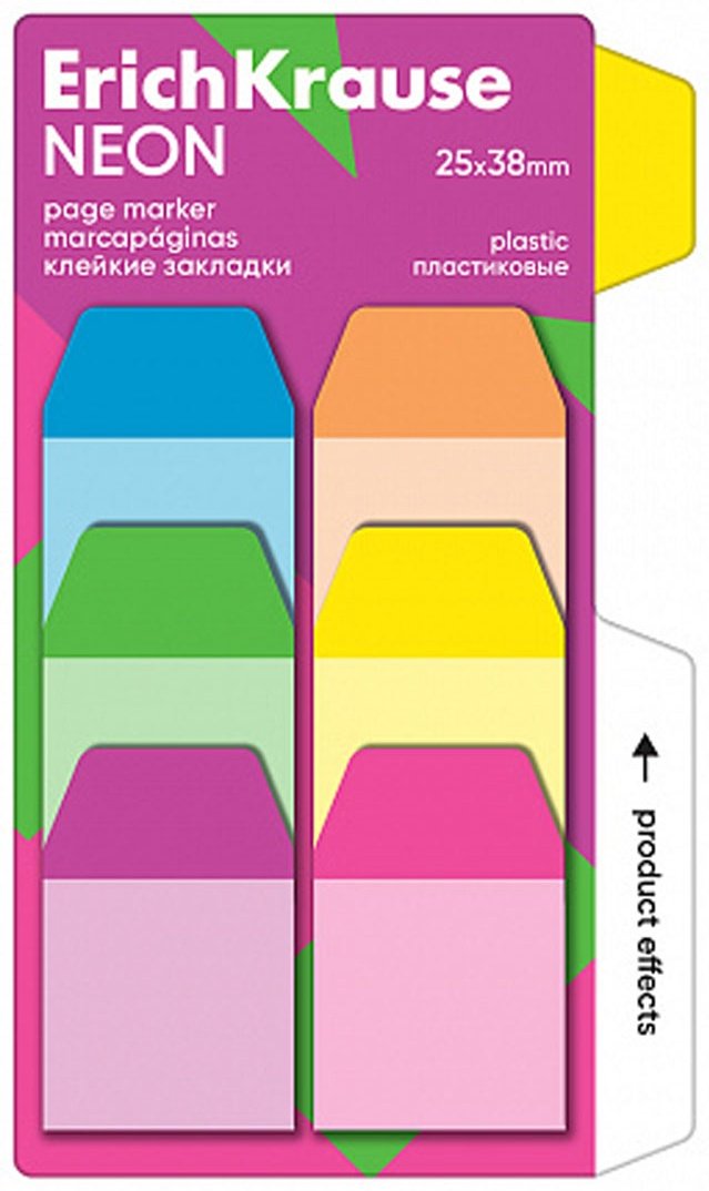 Флажки-закладки Erich Krause 61585, пластик, 60 шт купить,NaN