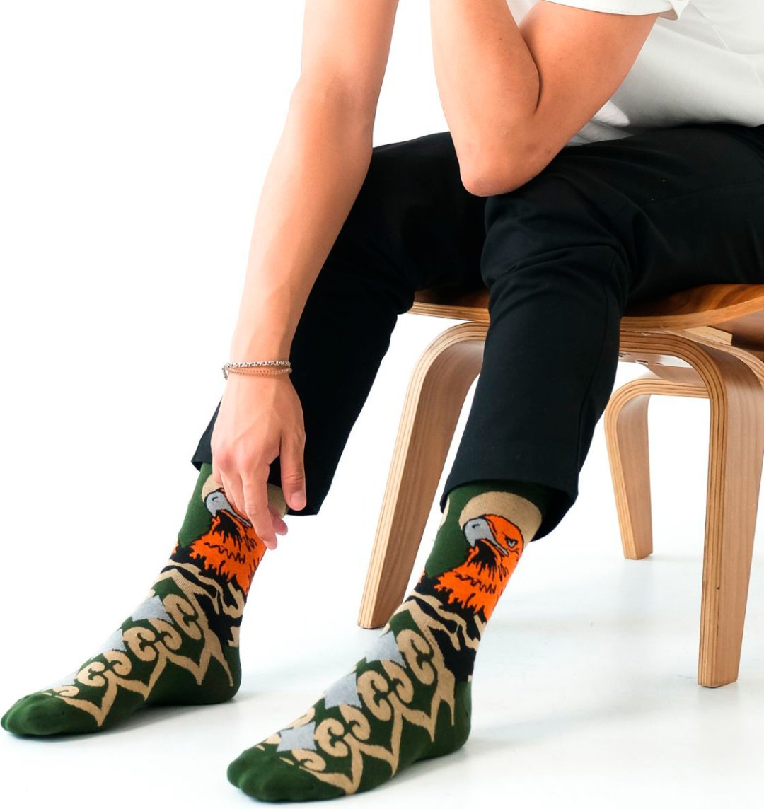 Носки TwoSocks 1 пара хаки 38 - 42 купить,NaN
