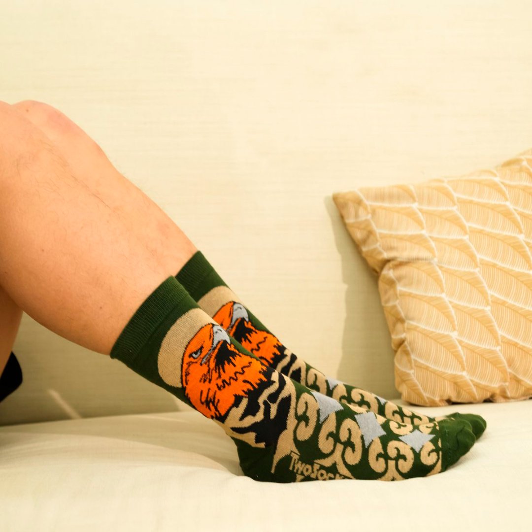 Носки TwoSocks 1 пара хаки 38 - 42 купить,NaN