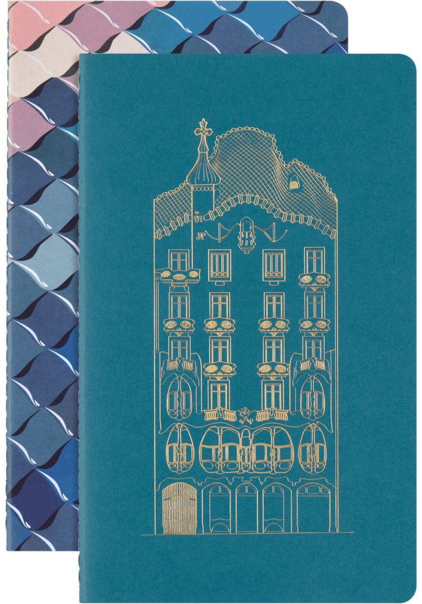 Блокнот Moleskine Набор блокнотов 3 SET 2 CAHIER LG CASA BATLLO, A5, 40 л, мультиколор купить,NaN