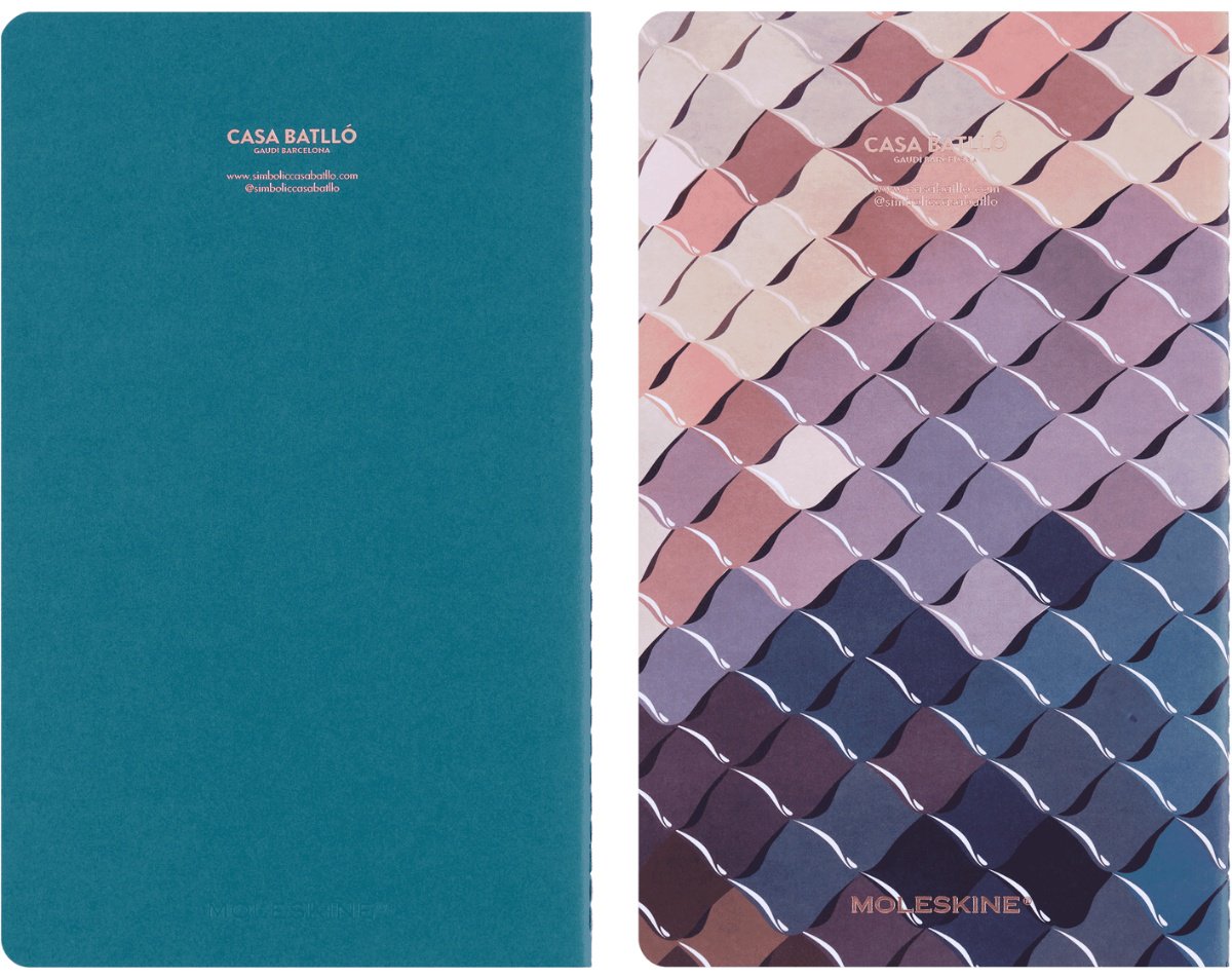 Блокнот Moleskine Набор блокнотов 3 SET 2 CAHIER LG CASA BATLLO, A5, 40 л, мультиколор купить,NaN