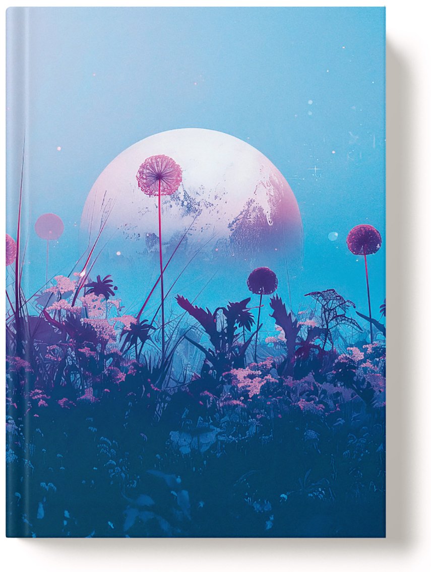 Записная книжка Academy Style Луна, A5, 128 л, синий купить,NaN