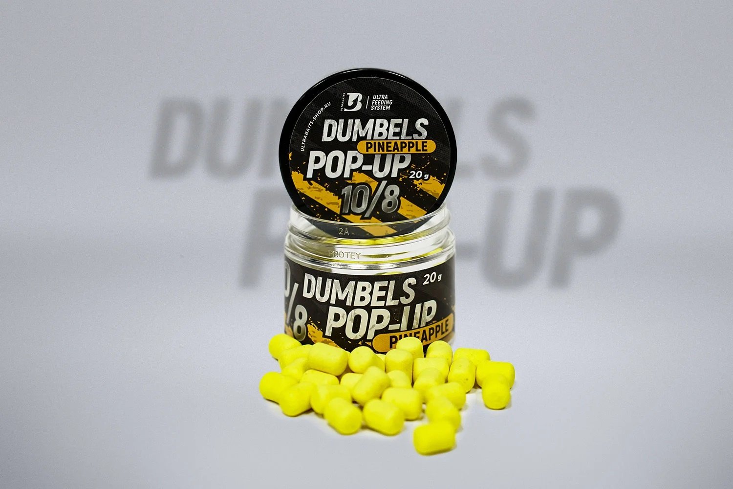 Прикормка ULTRABAITS дамбелсы FLURO POP UPS 10*8мм Pineapple Ананас 0.02 кг купить,NaN