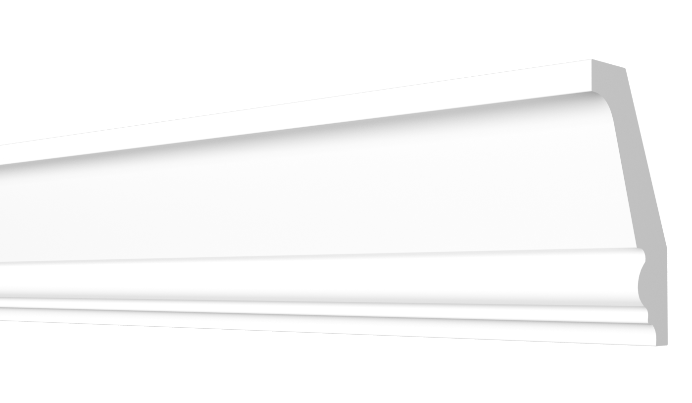 Плинтус потолочный Decor-Dizayn DD24 39х24х2000/52 белый купить,NaN