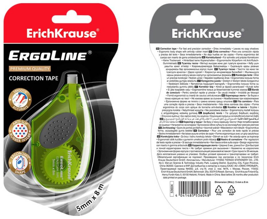 Корректор лента Erich Krause ErgoLine 53199 1 шт купить,NaN