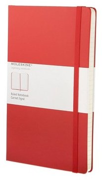 Блокнот Moleskine однотонный, A5, 96 л, красный купить,NaN