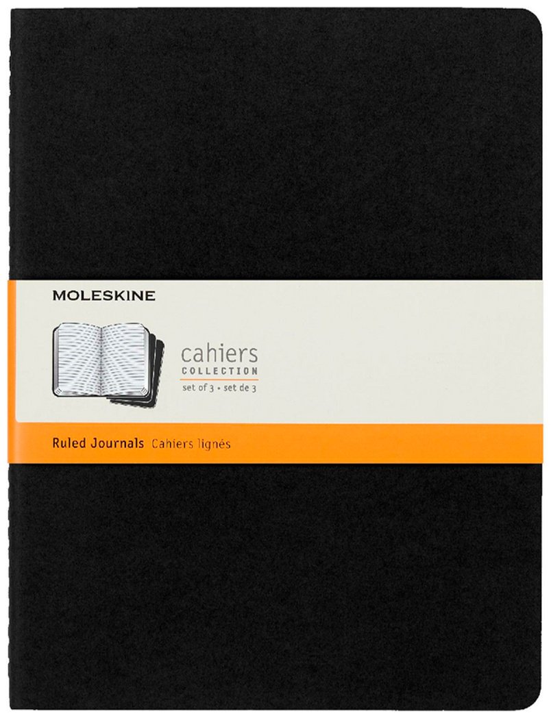 Блокнот Moleskine CAHIER JNLS XL RUL BLACK, B5, 60 л, черный купить,NaN