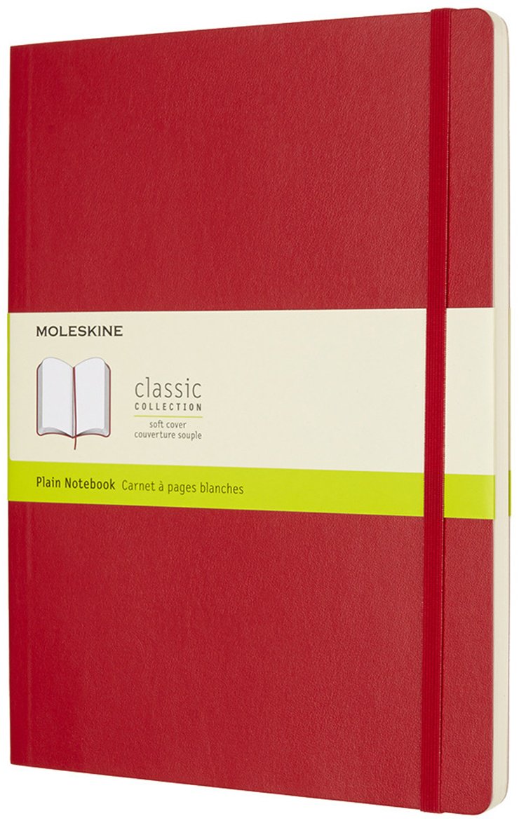 Блокнот Moleskine Однотонный, A5, 192 л, красный купить,NaN