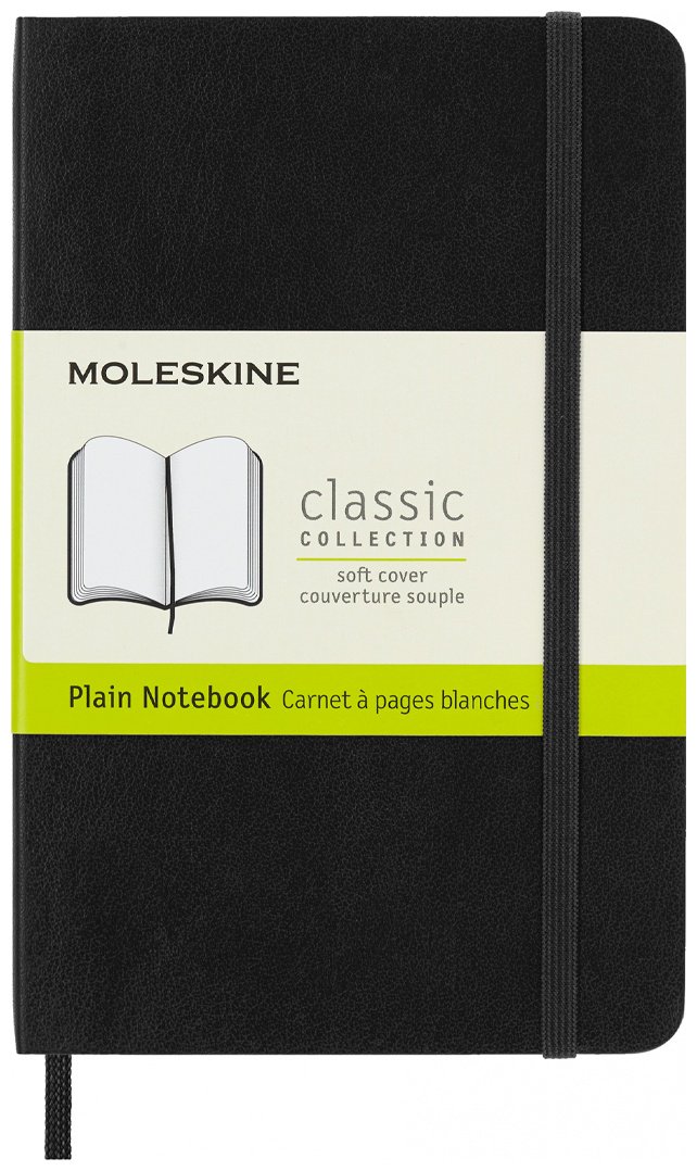 Блокнот Moleskine однотонный, A6, 96 л, черный купить,NaN