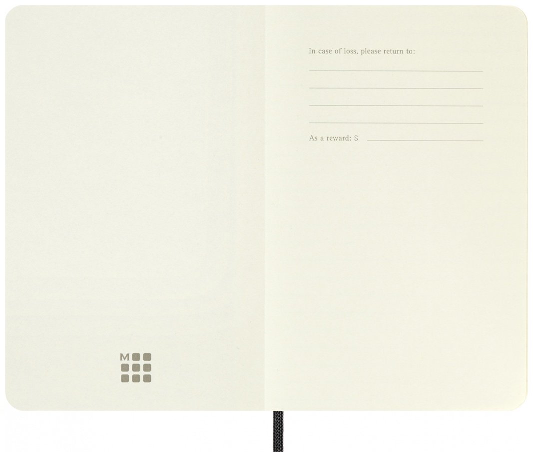 Блокнот Moleskine однотонный, A6, 96 л, черный купить,NaN
