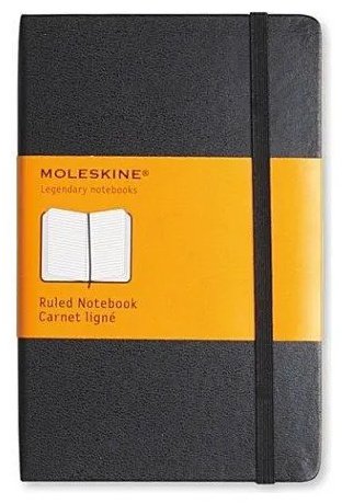Блокнот Moleskine однотонный, A6, 96 л, черный купить,NaN