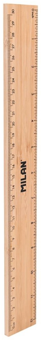 Линейка Milan 353701BMB, 30 см, 1 шт, дерево, бежевый купить,NaN