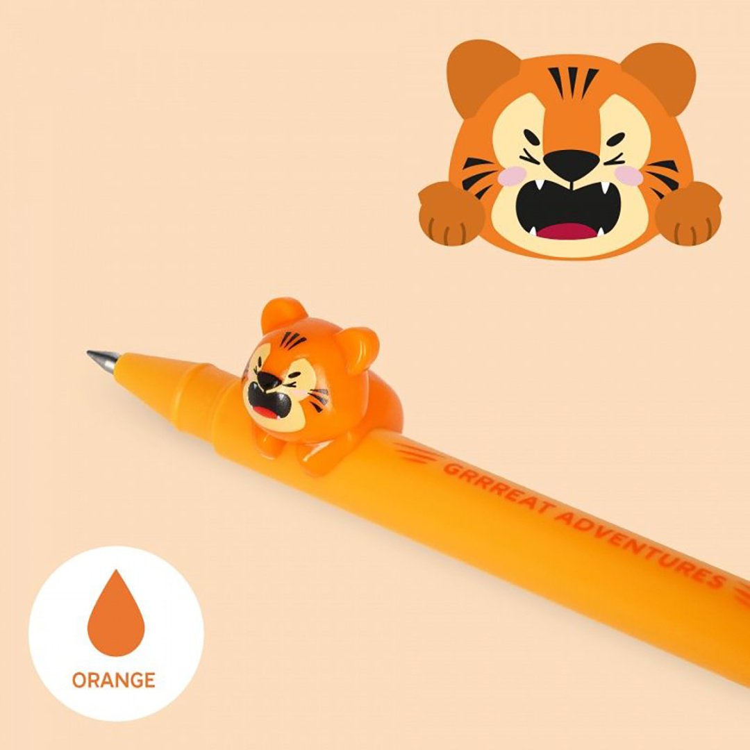 Ручка гелевая Legami Tiger 1 шт, 0.5 мм, цвет чернил оранжевый купить,NaN
