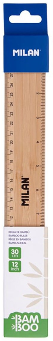 Линейка Milan 353701BMB, 30 см, 1 шт, дерево, бежевый купить,NaN