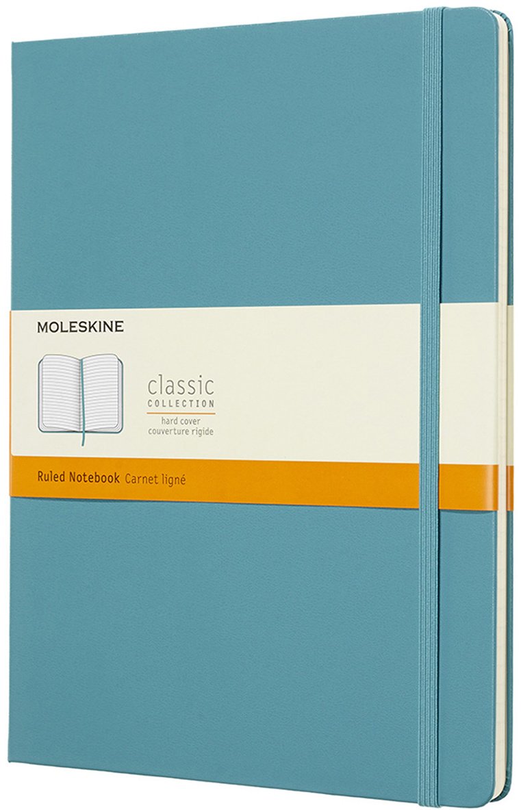 Блокнот Moleskine Однотонный, A5, 192 л, голубой купить,NaN
