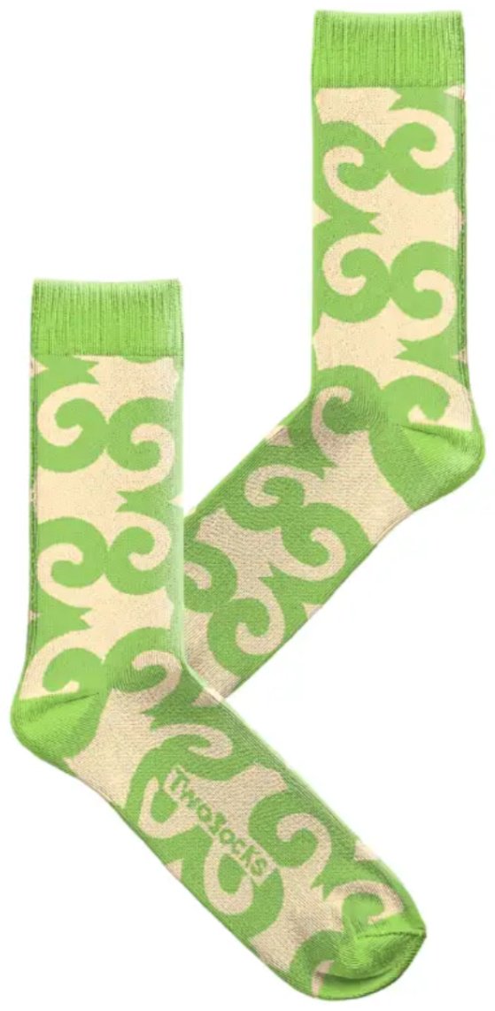 Носки TwoSocks 1 пара бежевый, зеленый 38-42 купить,NaN