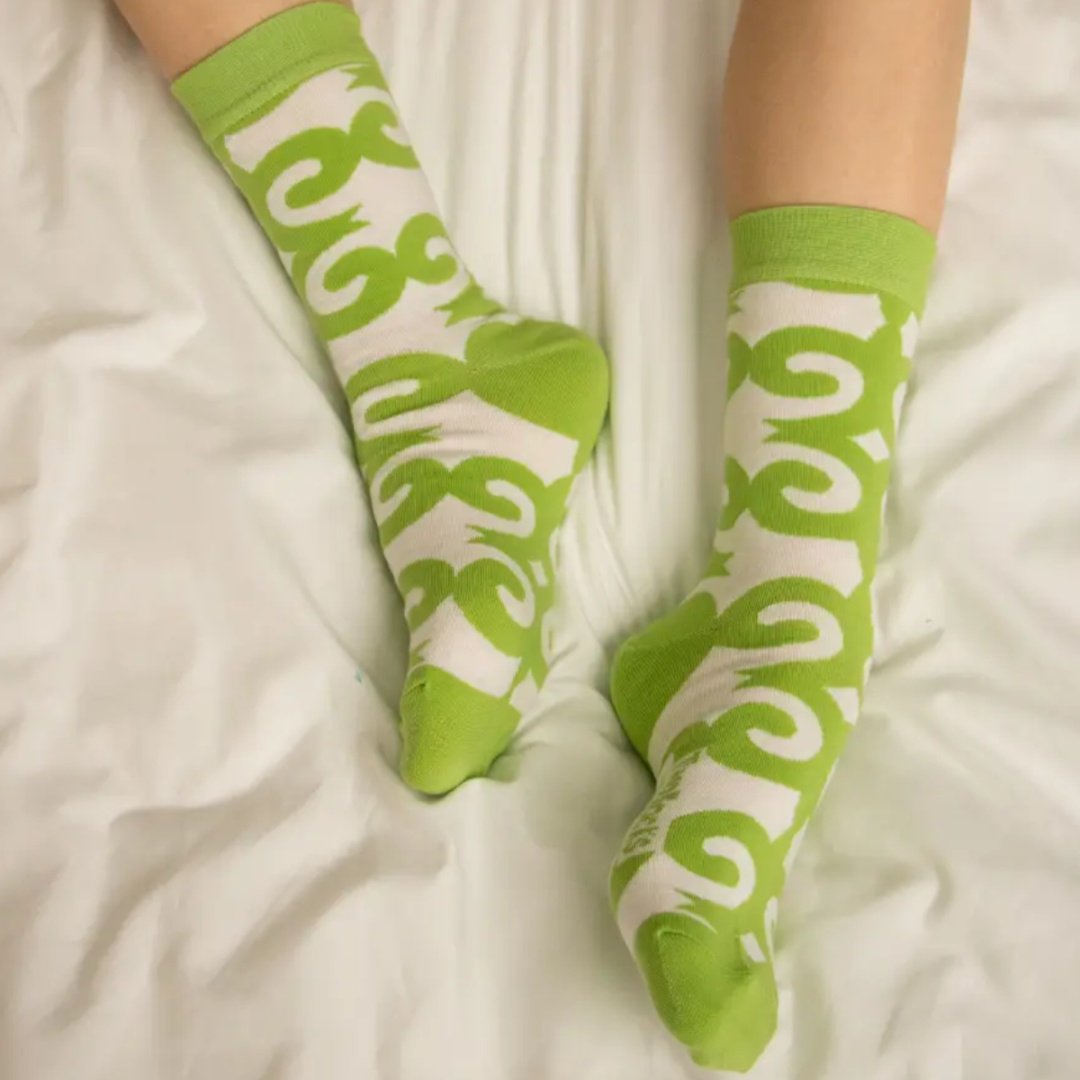 Носки TwoSocks 1 пара бежевый, зеленый 38-42 купить,NaN
