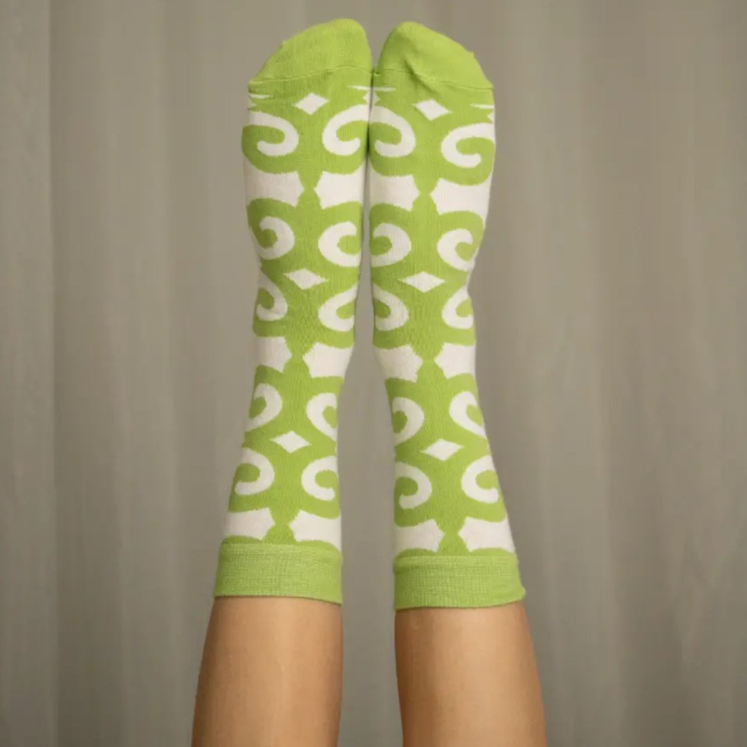 Носки TwoSocks 1 пара бежевый, зеленый 38-42 купить,NaN