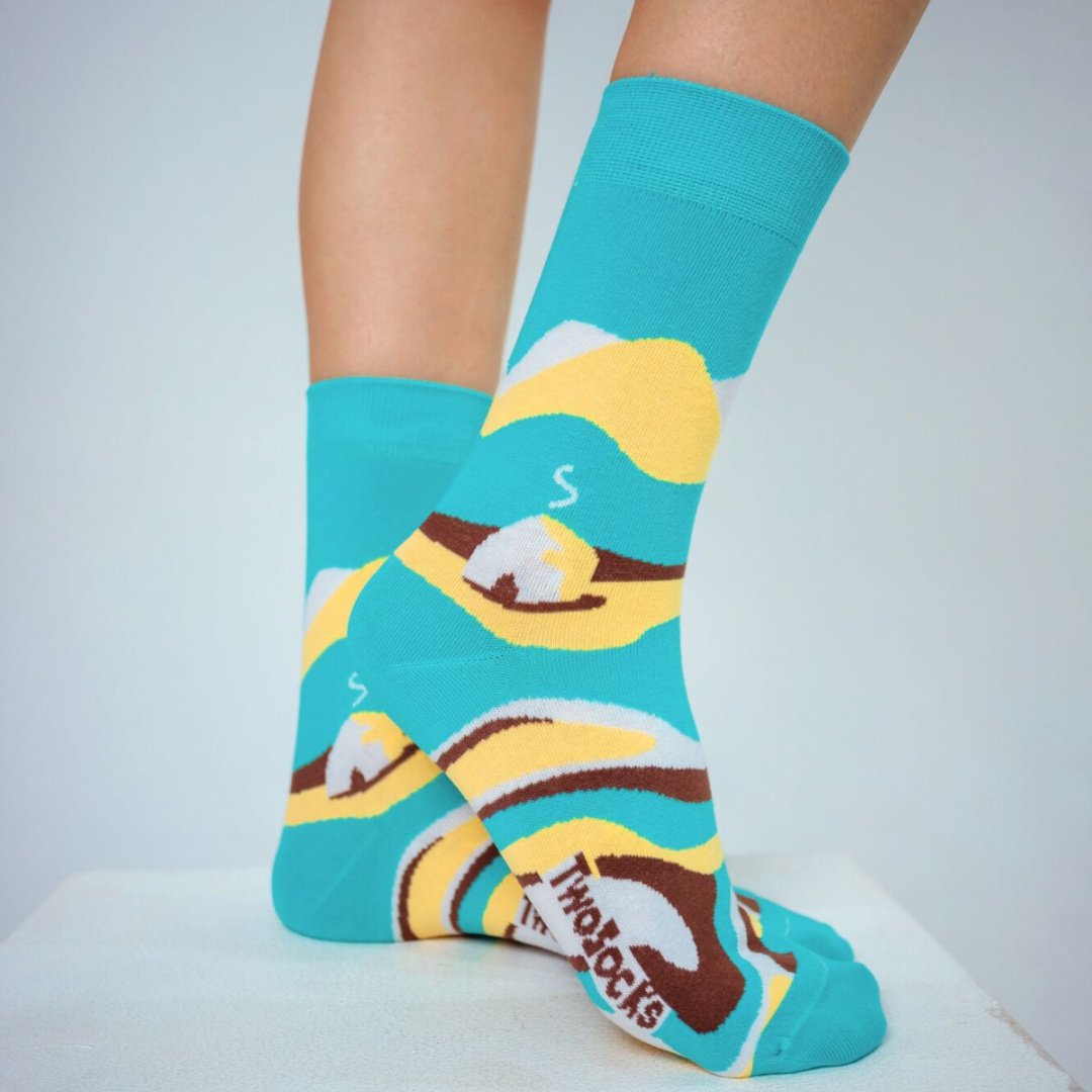 Носки TwoSocks 1 пара мультиколор, бирюзовый 38-42 купить,NaN