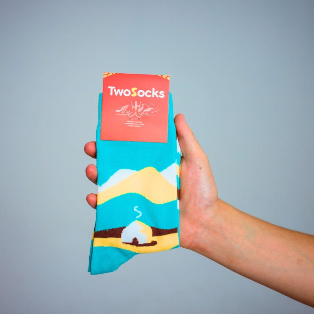 Носки TwoSocks 1 пара мультиколор, бирюзовый 38-42 купить,NaN