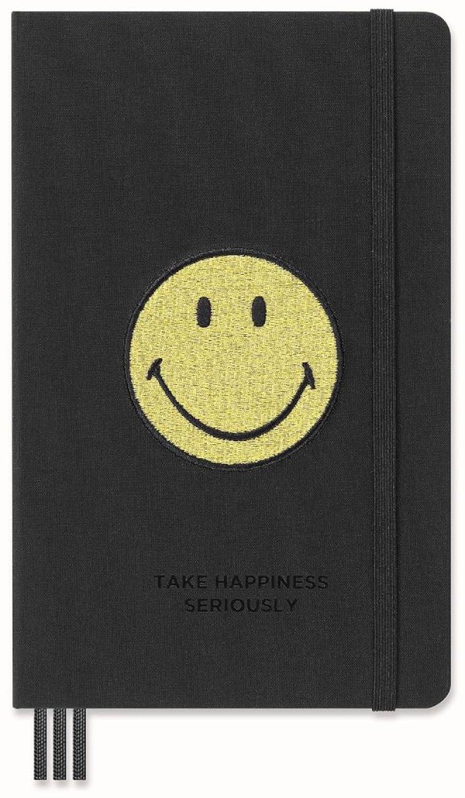 Еженедельник Moleskine смайлик, A5, 240 л, черный купить,NaN