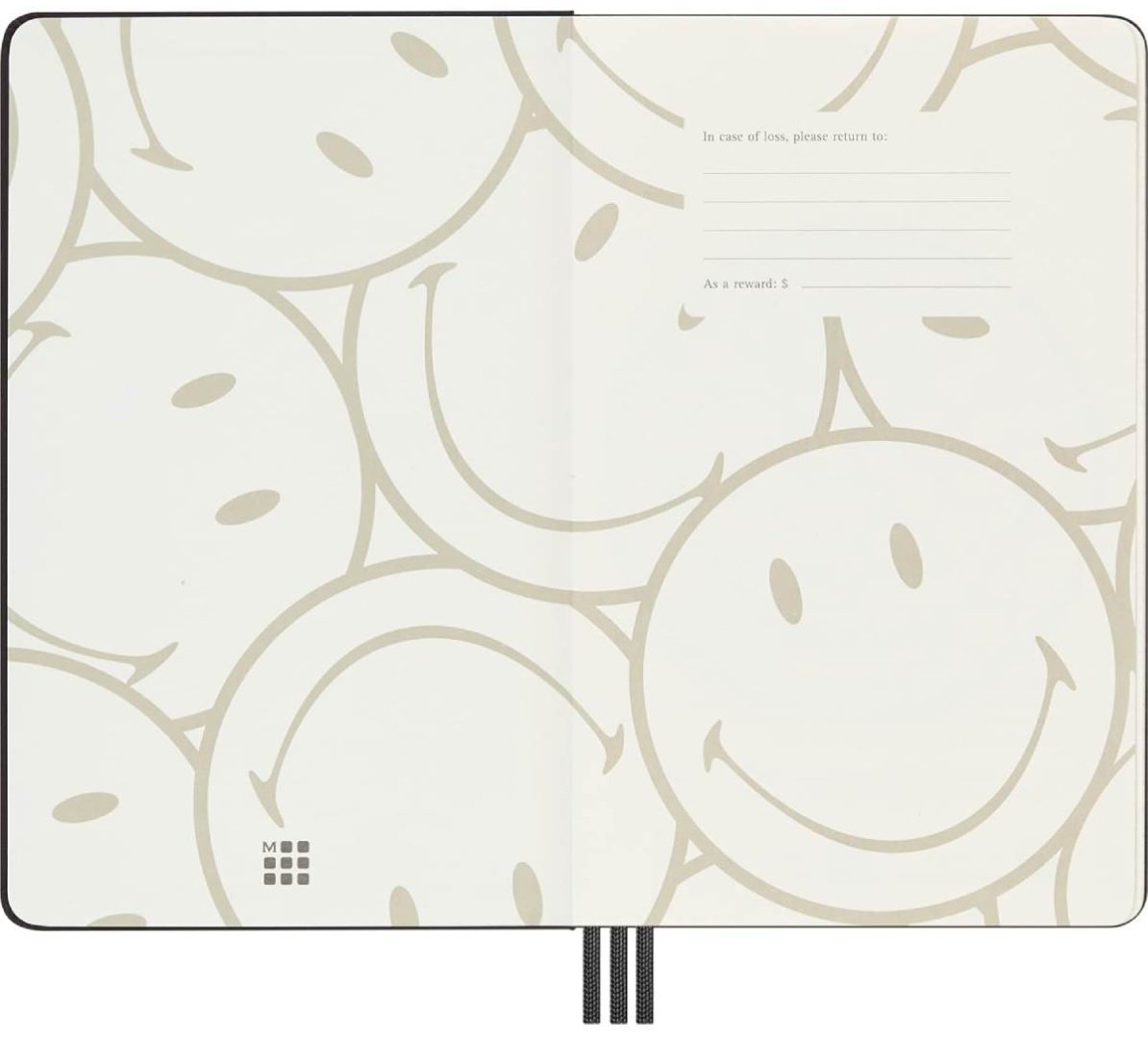 Еженедельник Moleskine смайлик, A5, 240 л, черный купить,NaN
