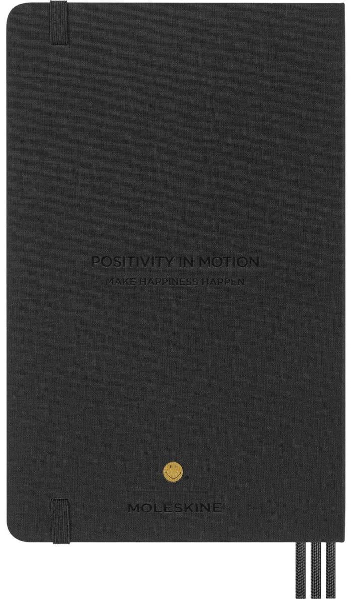 Еженедельник Moleskine смайлик, A5, 240 л, черный купить,NaN