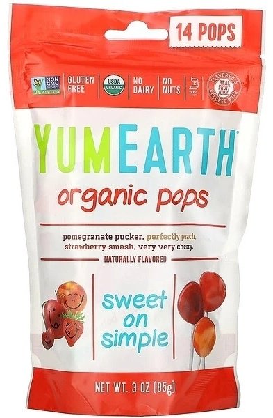 Конфеты леденцы YumEarth фруктовые 85 г купить,NaN