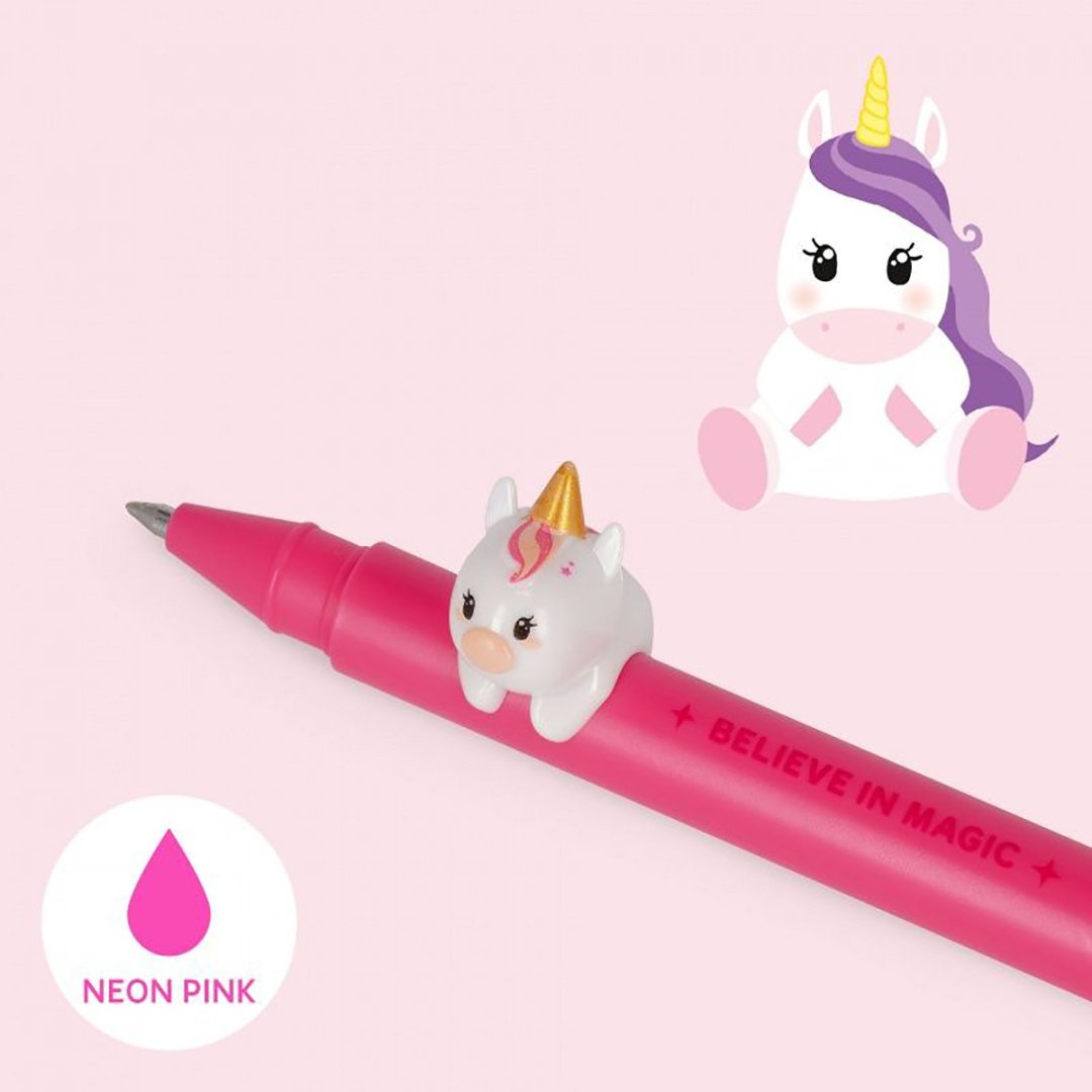 Ручка гелевая Legami Unicorn 1 шт, 0.5 мм, цвет чернил розовый купить,NaN