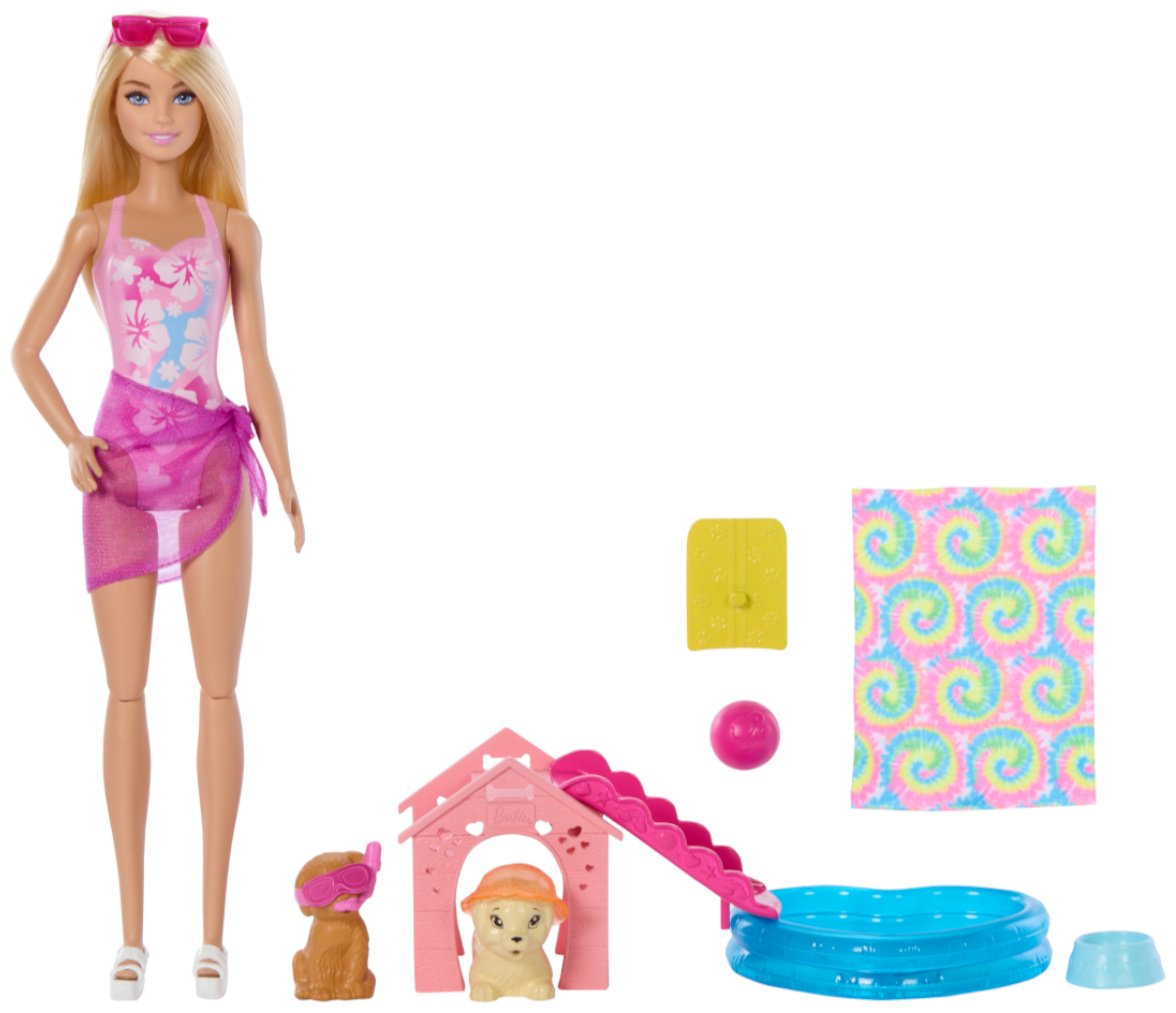 Кукла-модель Barbie Вечеринка для питомцев у бассейна 28 см купить,NaN