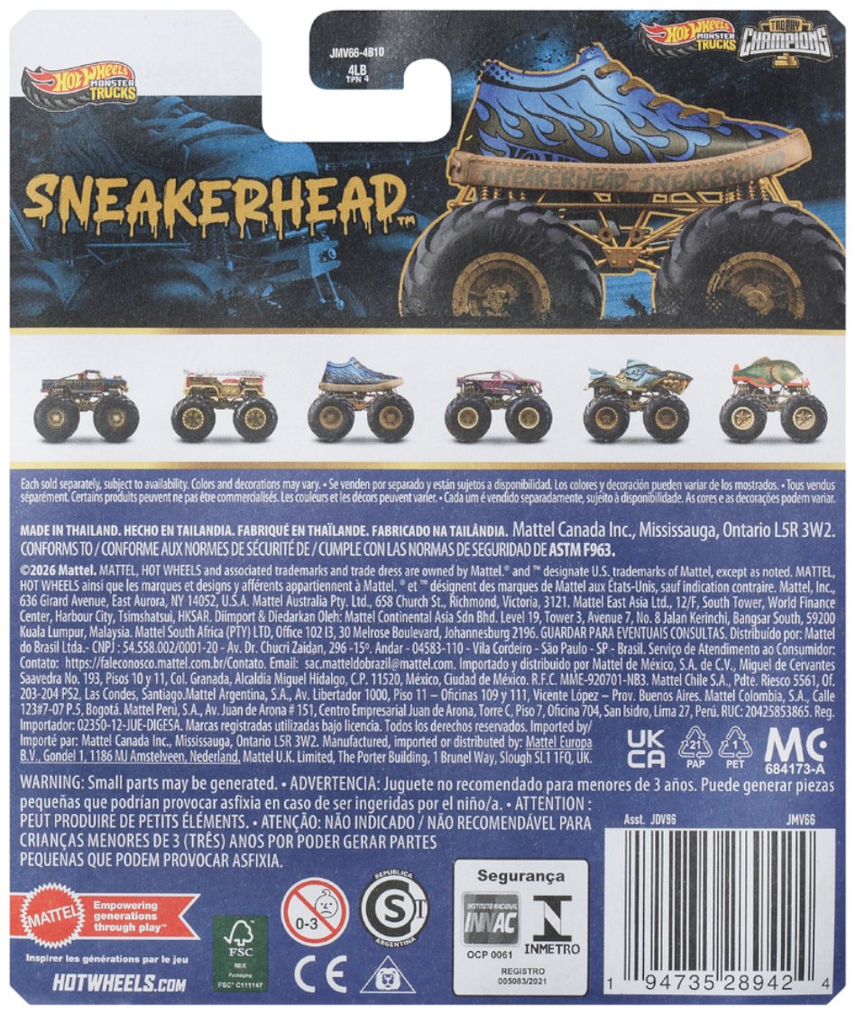 Машина Hot Wheels Monster Truck JMV66 мультиколор купить,NaN