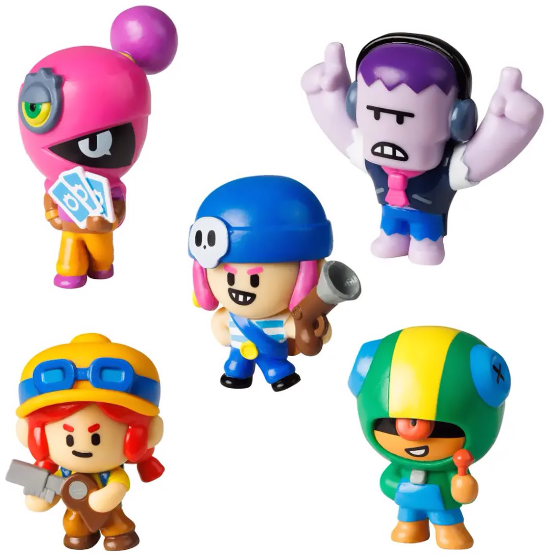Brawl Stars Джесси, Тара, Фрэнк, Пэнни и Леон 5 см 5 шт купить,NaN