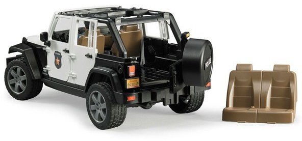 Легковая Bruder Jeep Wrangler Unlimited Rubicon Police Car with Policeman черный купить,NaN